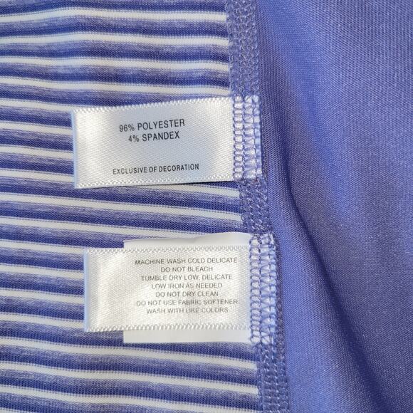 NWT Cutter & Buck Forge Half-Zip Stripe Top Size XXL Hyacinth White Golf Tennis - Picture 8 of 10
